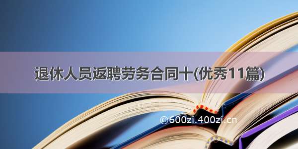 退休人员返聘劳务合同十(优秀11篇)