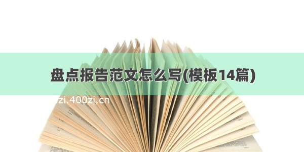 盘点报告范文怎么写(模板14篇)