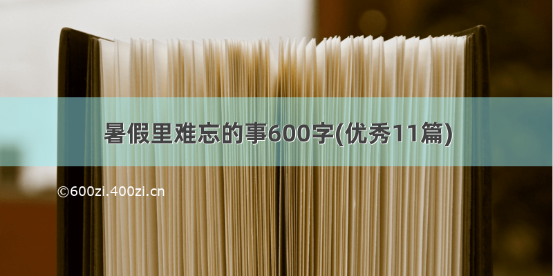 暑假里难忘的事600字(优秀11篇)