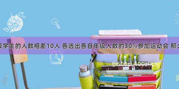 五 六年级学生的人数相差10人 各选出各自年级人数的30%参加运动会 那么 五 六年