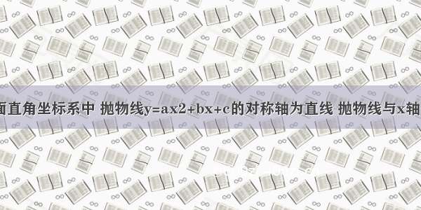 如图 在平面直角坐标系中 抛物线y=ax2+bx+c的对称轴为直线 抛物线与x轴的交点为A 