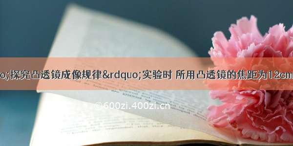 某同学在做“探究凸透镜成像规律”实验时 所用凸透镜的焦距为12cm．（1）如图所示 