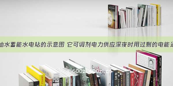 如图是一座抽水蓄能水电站的示意图 它可调剂电力供应深夜时用过剩的电能通过大型抽水