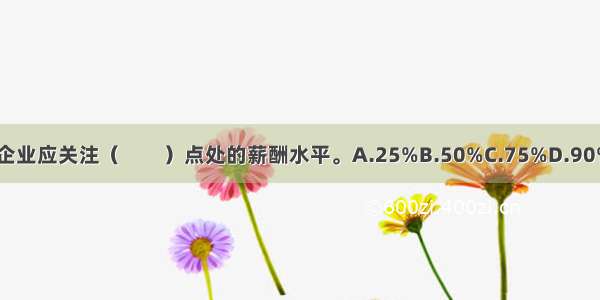 一般的企业应关注（　　）点处的薪酬水平。A.25%B.50%C.75%D.90%ABCD