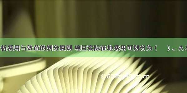 按照经济分析费用与效益的划分原则 项目实际征地费用可划分为（　　）。A.转移支付B.