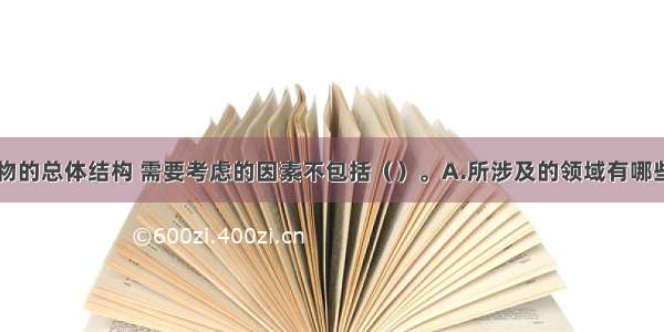 ★构思出版物的总体结构 需要考虑的因素不包括（）。A.所涉及的领域有哪些新的发展B.