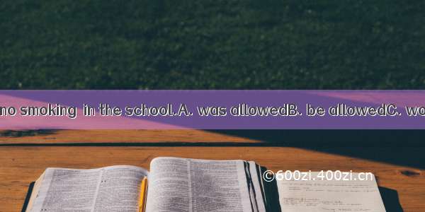 It is required that no smoking  in the school.A. was allowedB. be allowedC. would be allow