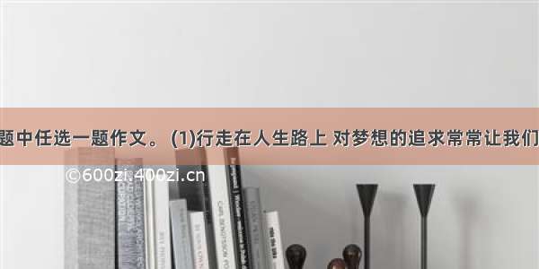 从下面两题中任选一题作文。 (1)行走在人生路上 对梦想的追求常常让我们行色匆匆 