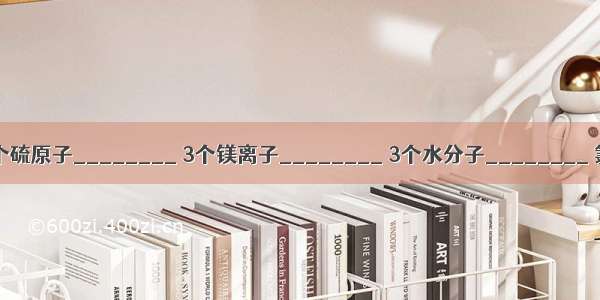 用化学符号填空：2个硫原子________ 3个镁离子________ 3个水分子________ 氯化钙________．