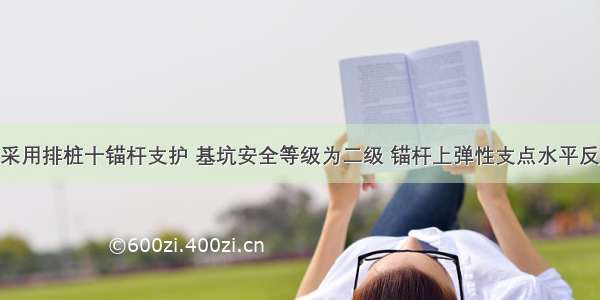 某建筑基坑采用排桩十锚杆支护 基坑安全等级为二级 锚杆上弹性支点水平反力F=350kN