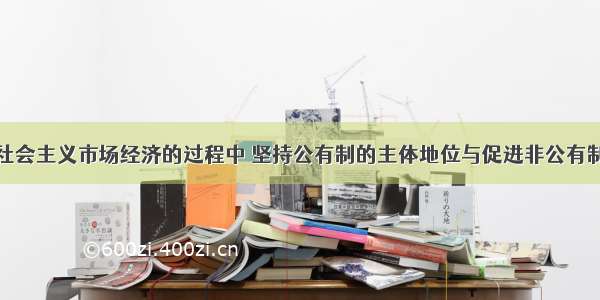 在我国发展社会主义市场经济的过程中 坚持公有制的主体地位与促进非公有制经济发展二