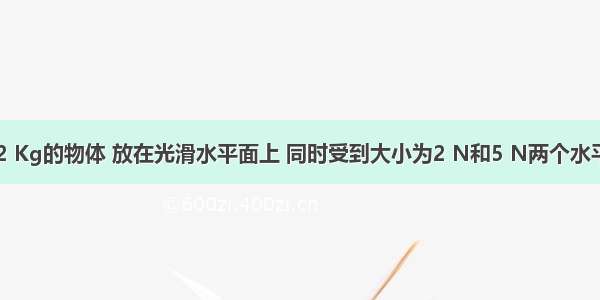  1 质量为2 Kg的物体 放在光滑水平面上 同时受到大小为2 N和5 N两个水平力的作用