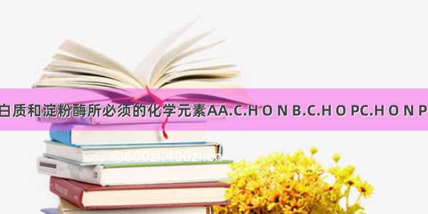 构成载体蛋白质和淀粉酶所必须的化学元素AA.C.H O N B.C.H O PC.H O N P D.16种元素