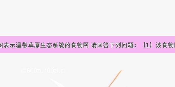 （8分）下图表示温带草原生态系统的食物网 请回答下列问题：（1）该食物网有条食物链