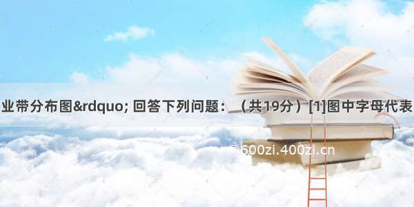 读“美国农业带分布图” 回答下列问题：（共19分）[1]图中字母代表的农业带名称分别