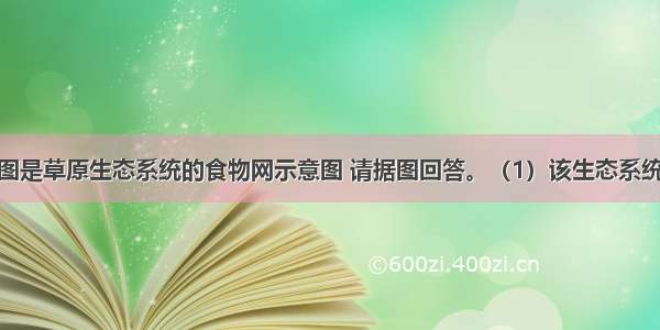 （7分）如图是草原生态系统的食物网示意图 请据图回答。（1）该生态系统的生产者是 