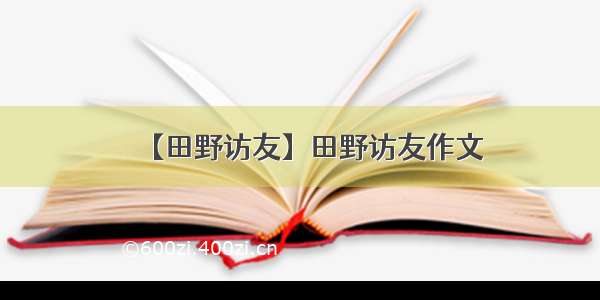 【田野访友】田野访友作文