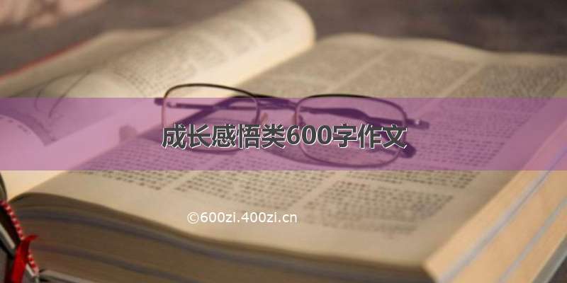 成长感悟类600字作文