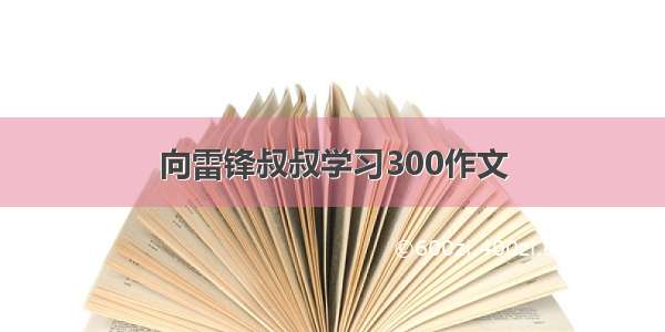 向雷锋叔叔学习300作文