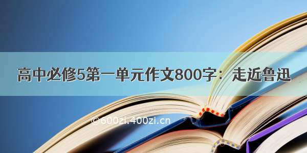 高中必修5第一单元作文800字：走近鲁迅