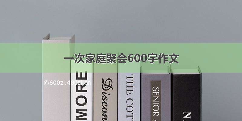 一次家庭聚会600字作文