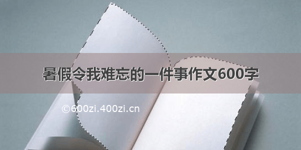 暑假令我难忘的一件事作文600字