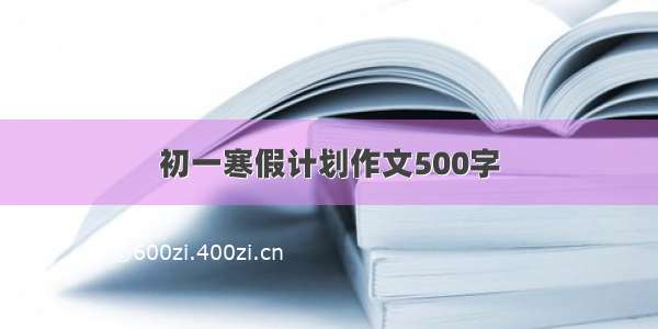 初一寒假计划作文500字