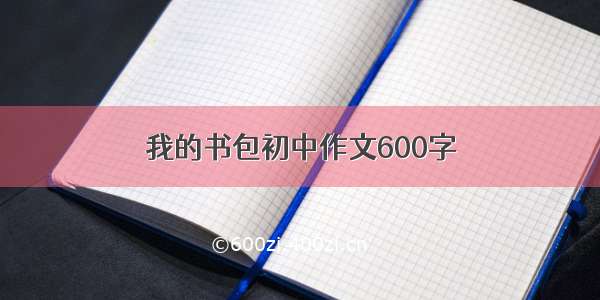 我的书包初中作文600字