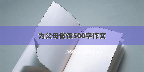 为父母做饭500字作文