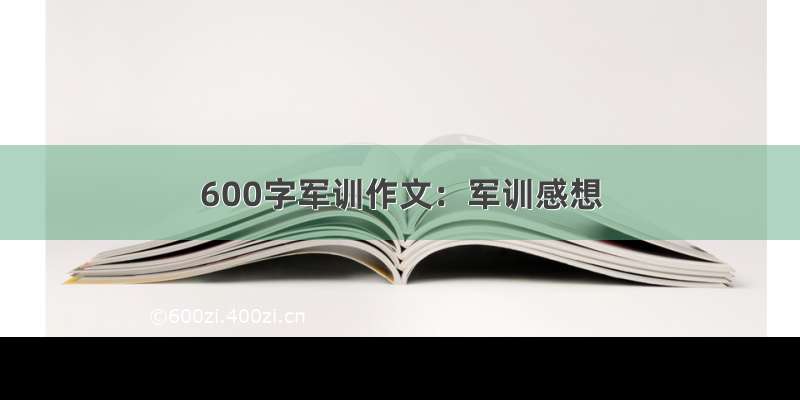 600字军训作文：军训感想