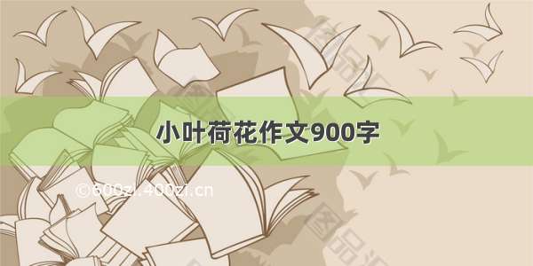 小叶荷花作文900字