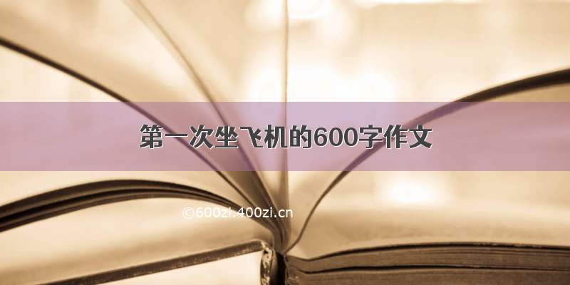 第一次坐飞机的600字作文