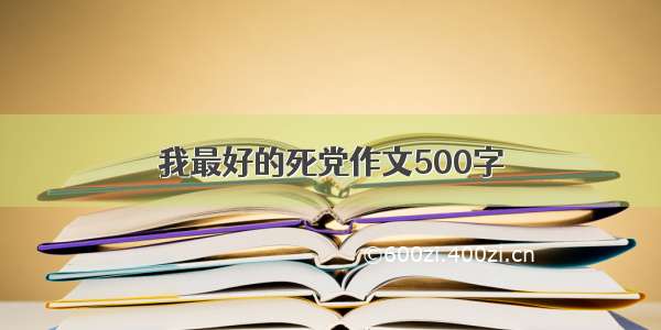 我最好的死党作文500字