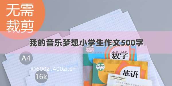 我的音乐梦想小学生作文500字