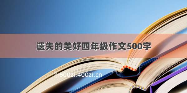 遗失的美好四年级作文500字