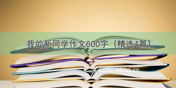 我的新同学作文600字（精选4篇）