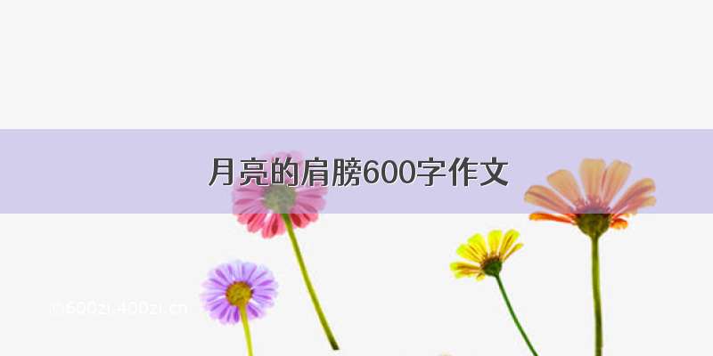 月亮的肩膀600字作文