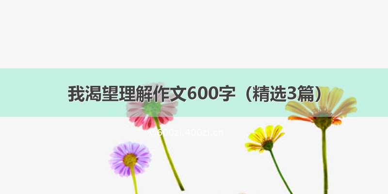 我渴望理解作文600字（精选3篇）