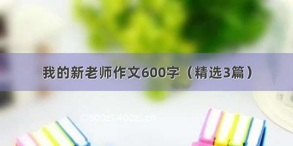 我的新老师作文600字（精选3篇）