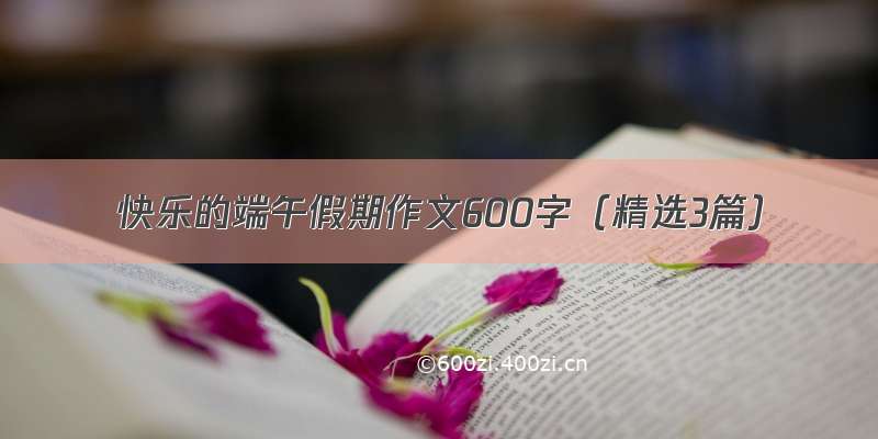 快乐的端午假期作文600字（精选3篇）