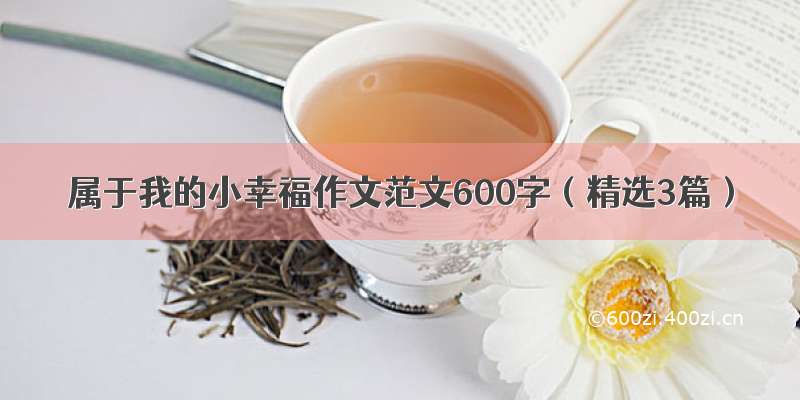 属于我的小幸福作文范文600字（精选3篇）