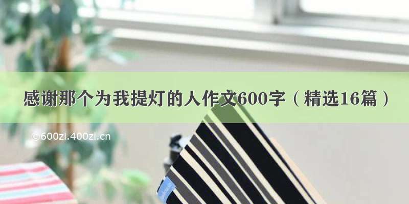 感谢那个为我提灯的人作文600字（精选16篇）