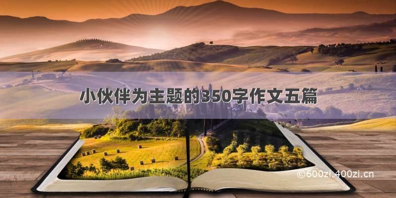 小伙伴为主题的350字作文五篇