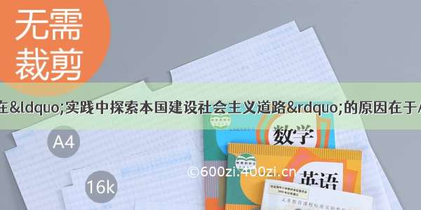 单选题中国共产党走上在“实践中探索本国建设社会主义道路”的原因在于A.苏共“二十大