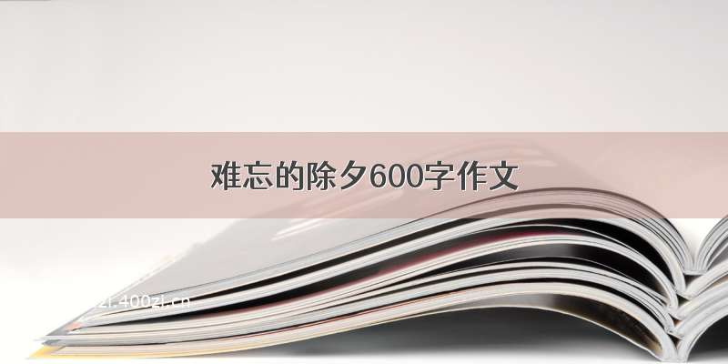 难忘的除夕600字作文